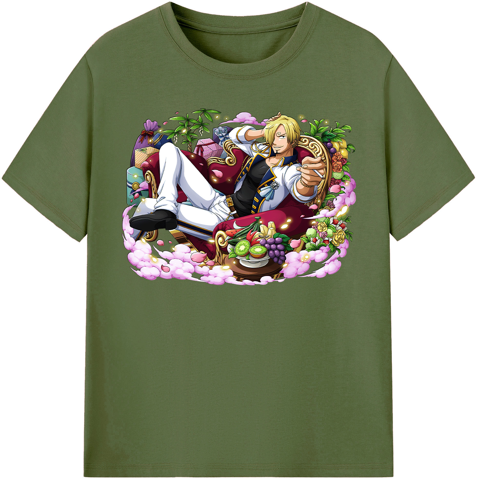 ワンピース サンジ ONE PIECE Sanji 綿100％半袖Tシャツ（フロントプリント）
